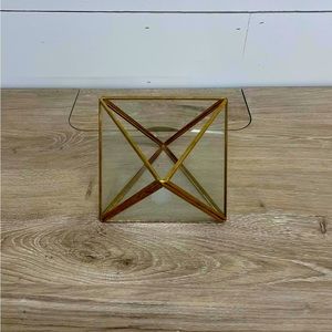 Gold Glass Geometric Terrarium
